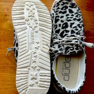 Hey Dudes.  Animal print. Worn 1 x